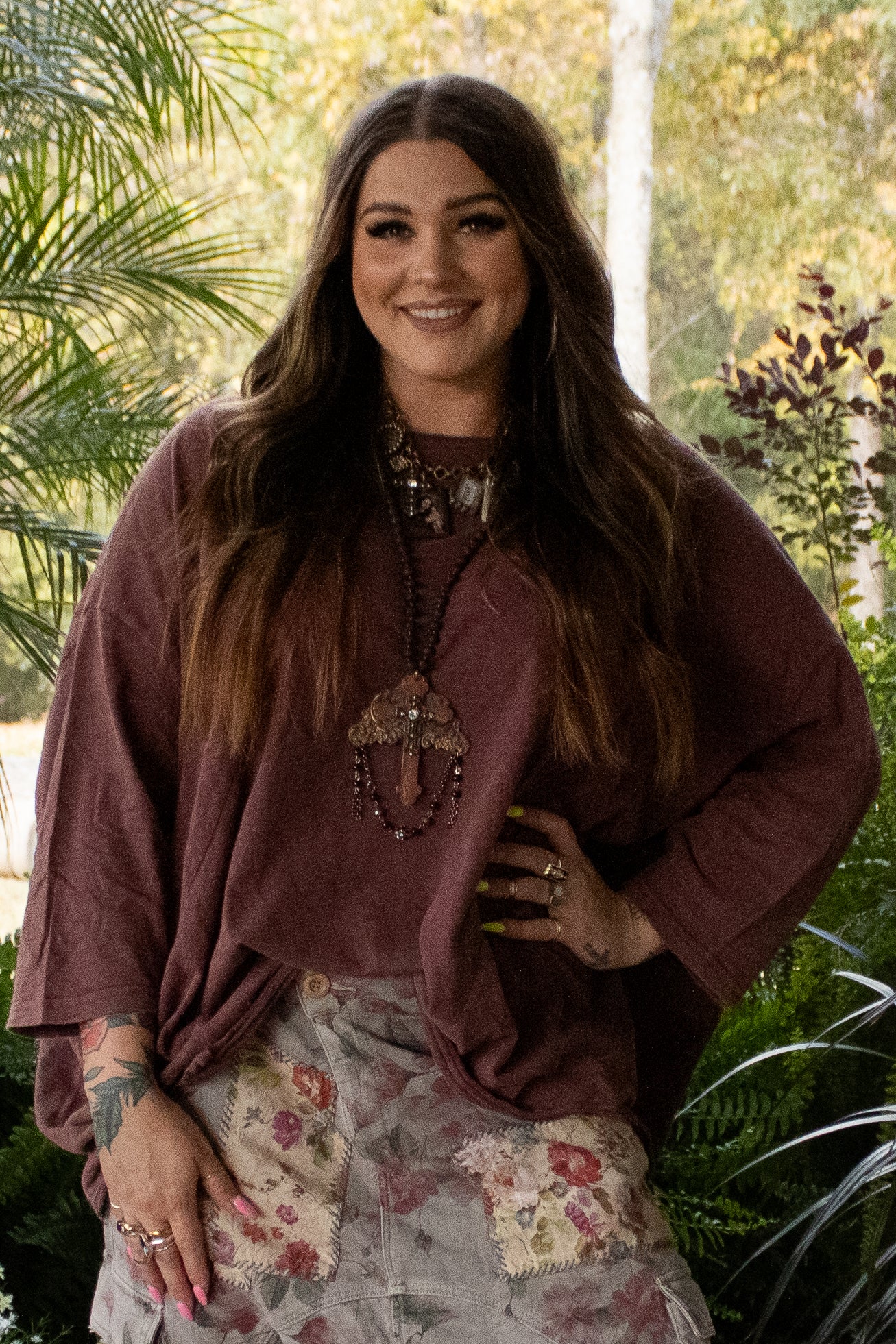 Be Free Top - Vintage Sangria