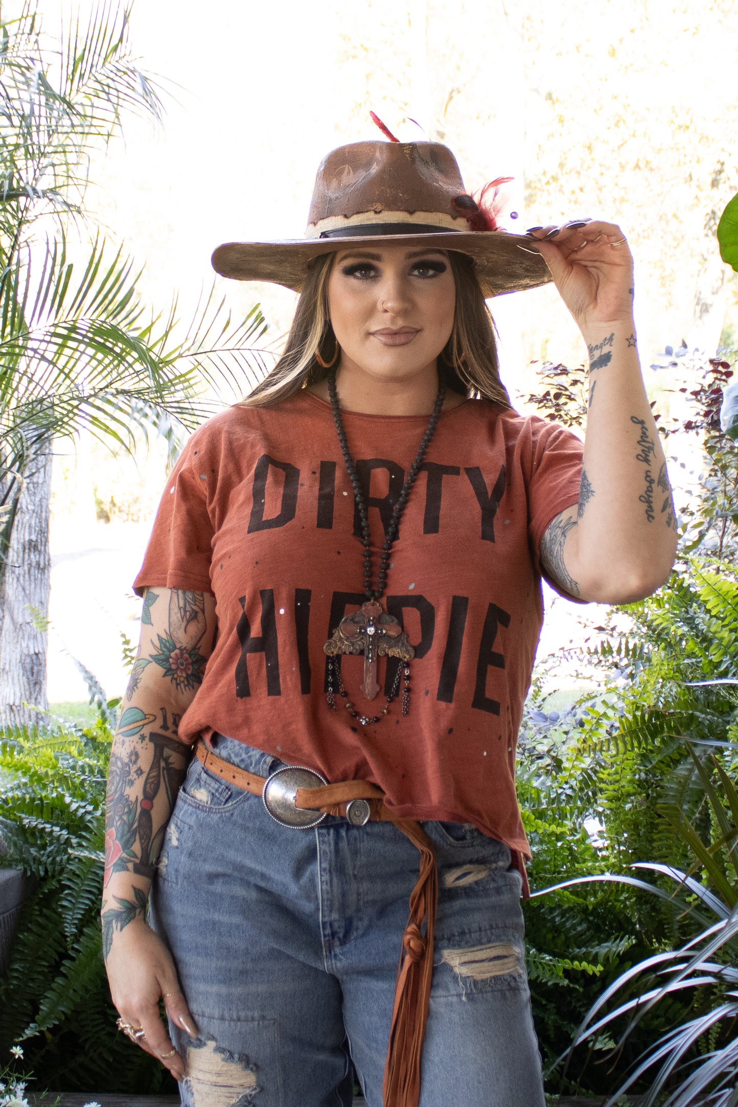 Dirty Hippie Tee - Vintage Rust