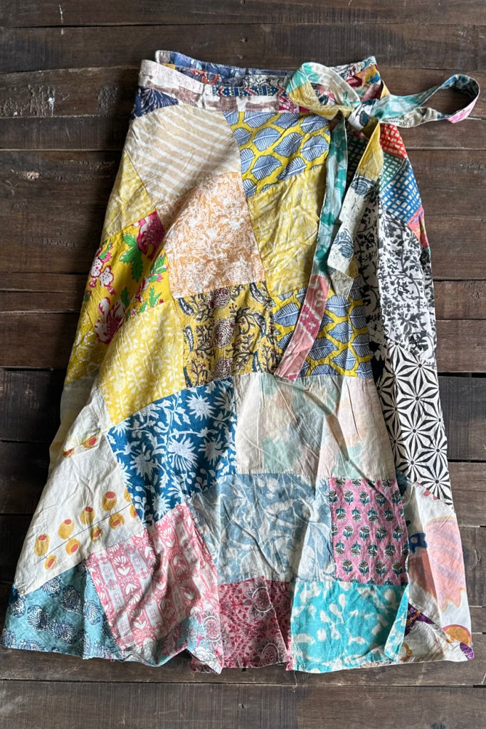 Patchwork Sunrise Wrap Skirt - JG-205