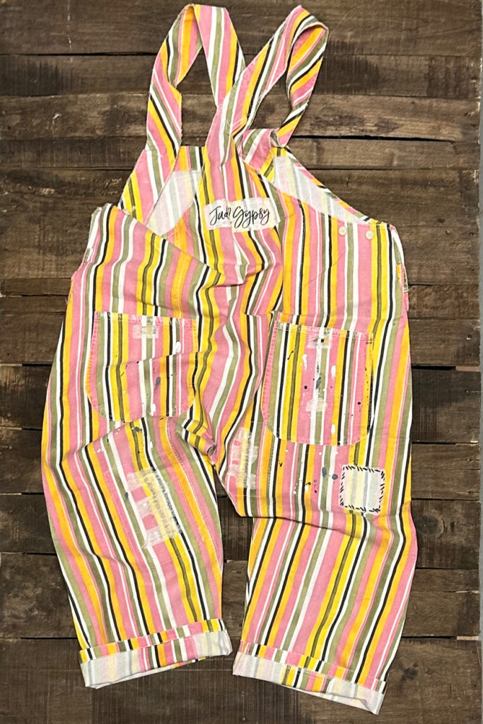 Endless Travels Overalls - Bubble Gum Stripe