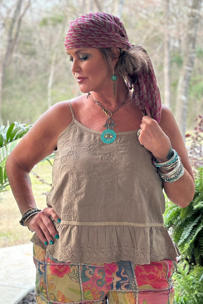 Evening Beauty Tank - Taupe