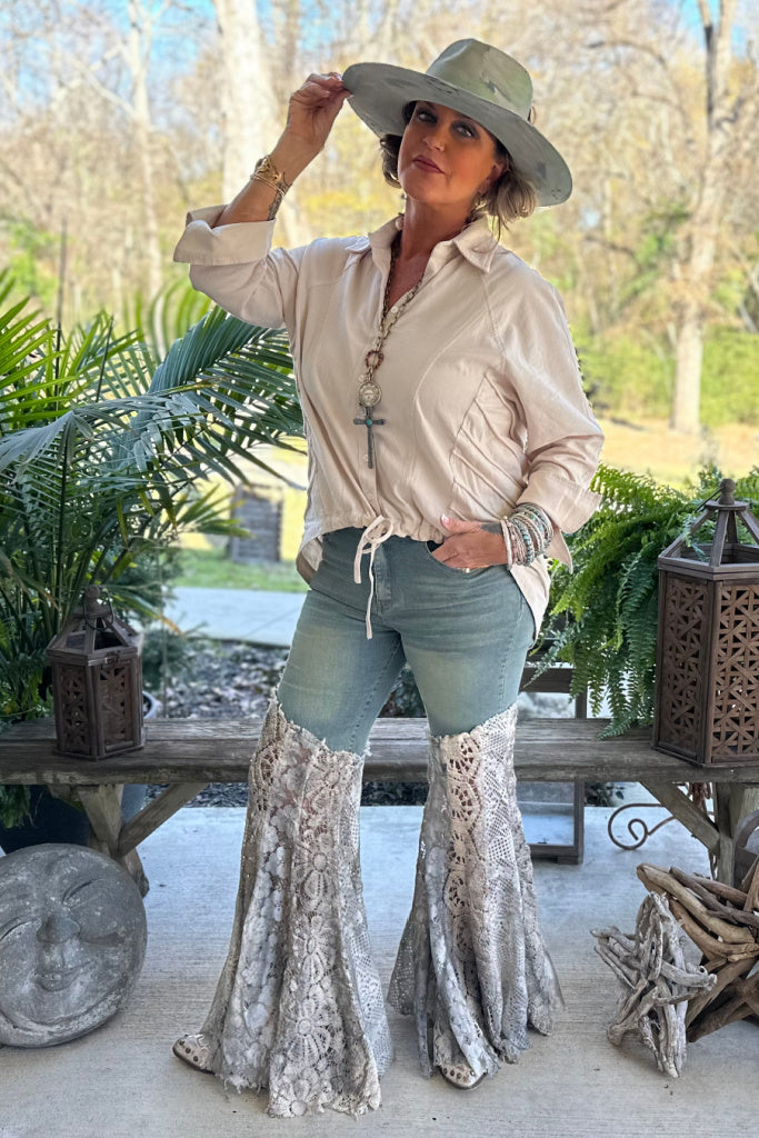 Got You Covered Lace Jeans
