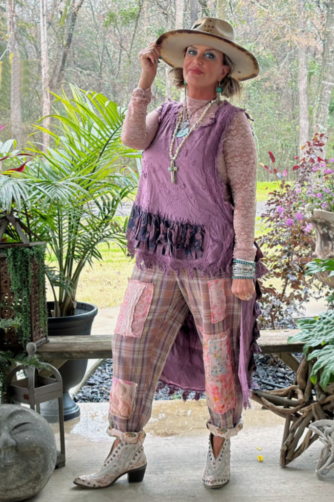 Ruffle Up Hi-Lo Top - Plum