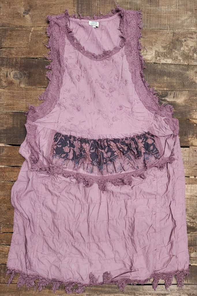 Ruffle Up Hi-Lo Top - Plum