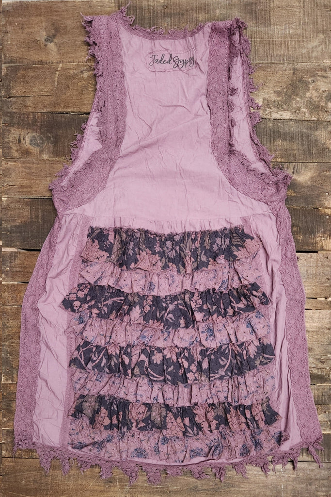 Ruffle Up Hi-Lo Top - Plum