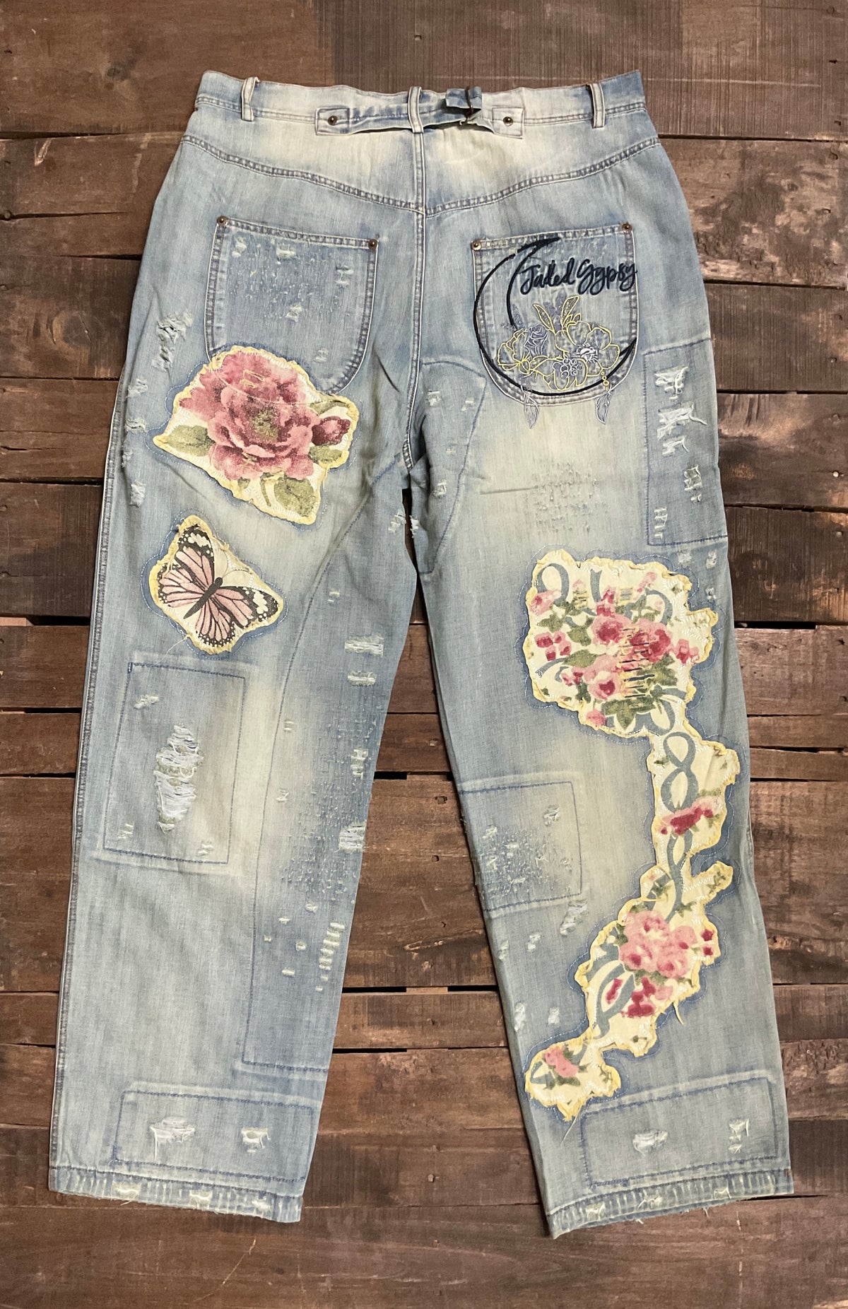 Peace and Love Jeans- Floral Garden