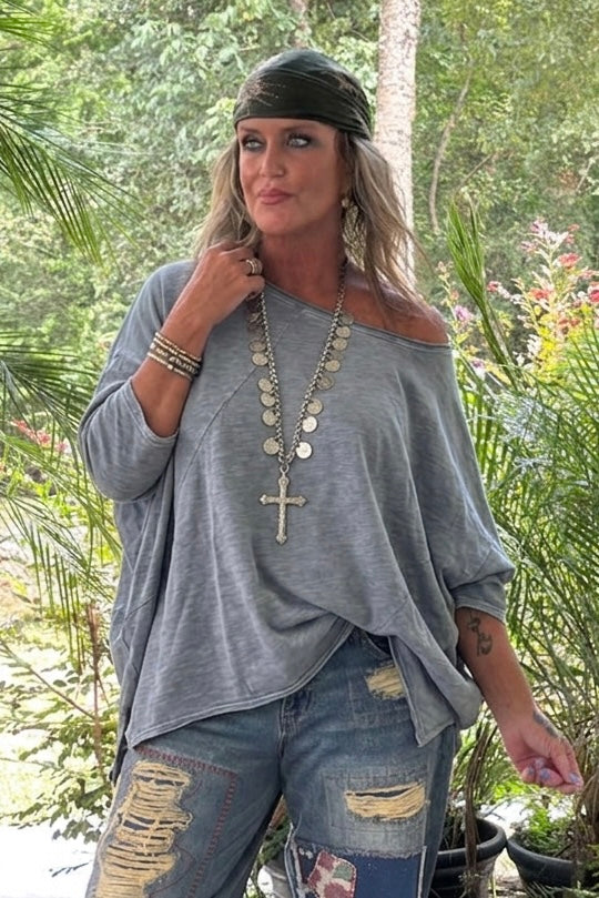Be Free Top - Vintage Denim