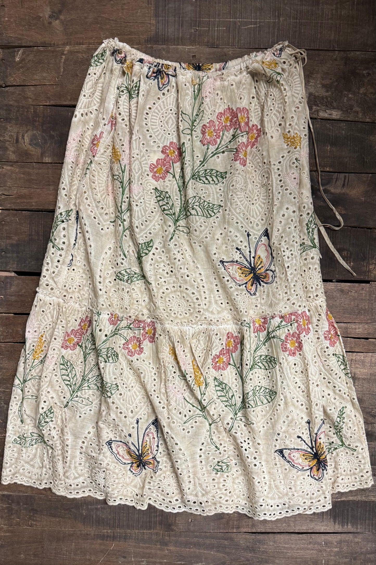 Wild Flower Echo Skirt - Tea Stain