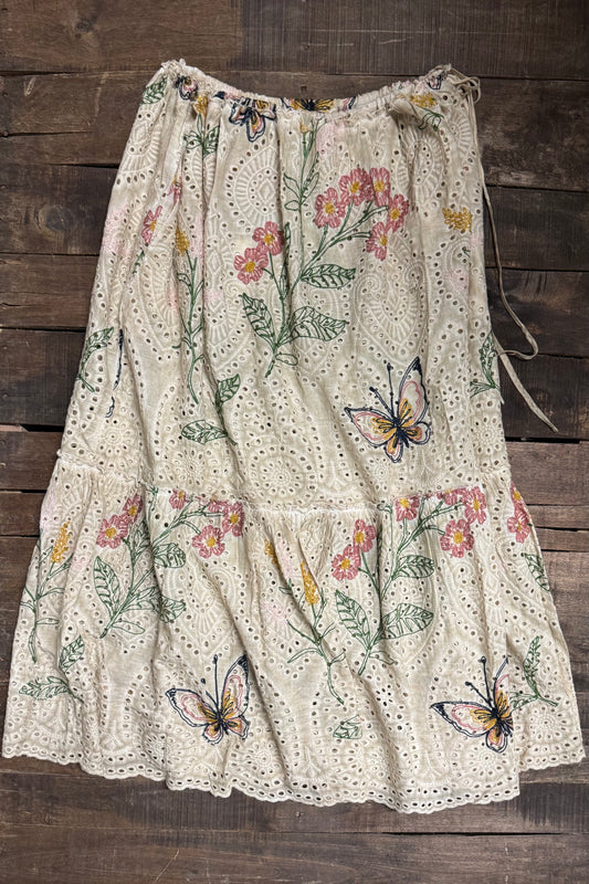 Wild Flower Echo Skirt - Tea Stain