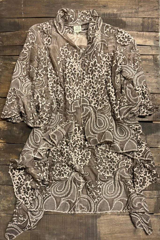 Garden Bliss Kimono - Vintage Chocolate