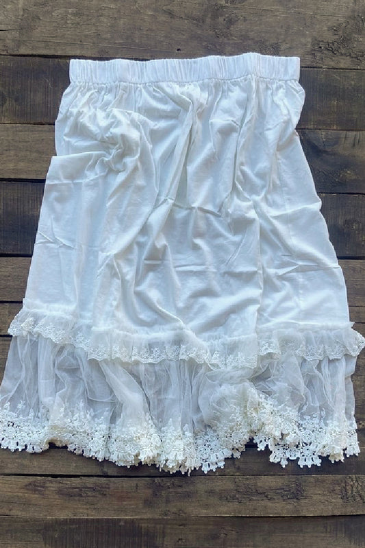 Lacey Layers Skirt - Parchment
