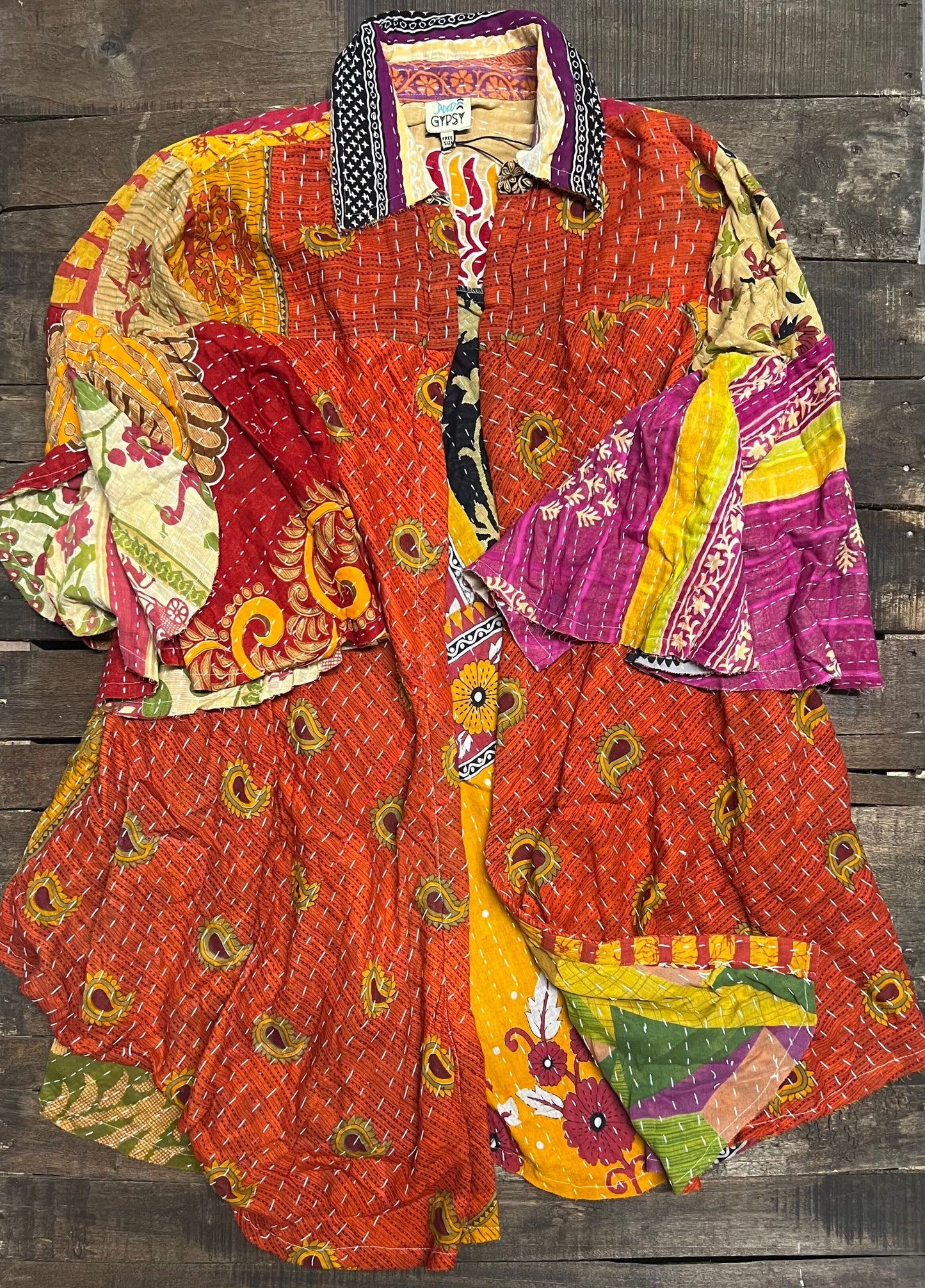 Kantha Sunrise Duster - JG-103