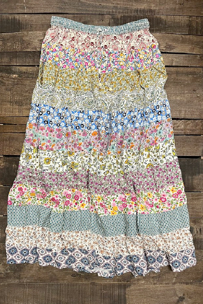 Patchwork Dreams Skirt - Parchment Floral JG-01