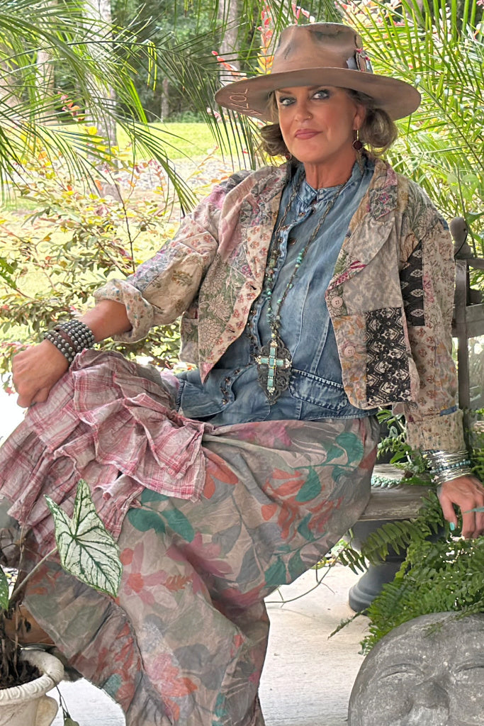 Midnight Garden Crop Jacket