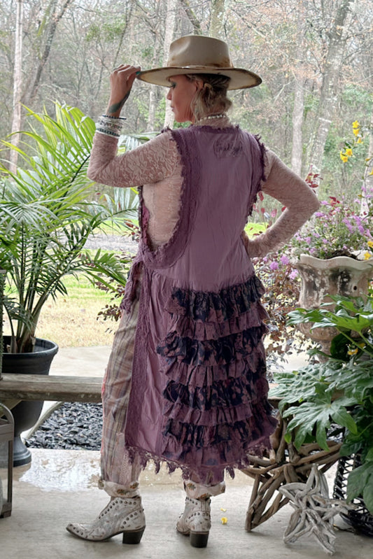 Ruffle Up Hi-Lo Top - Plum