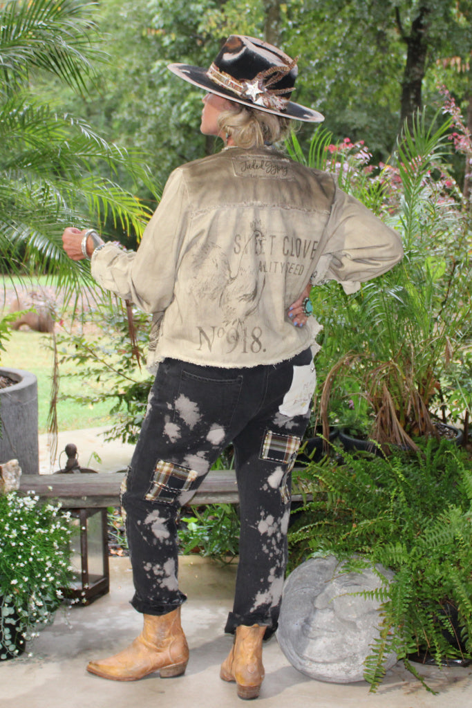 Peaceful Walks Jeans - Midnight Plaid