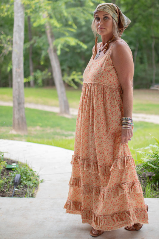 Harvest Delight Dress - Tan