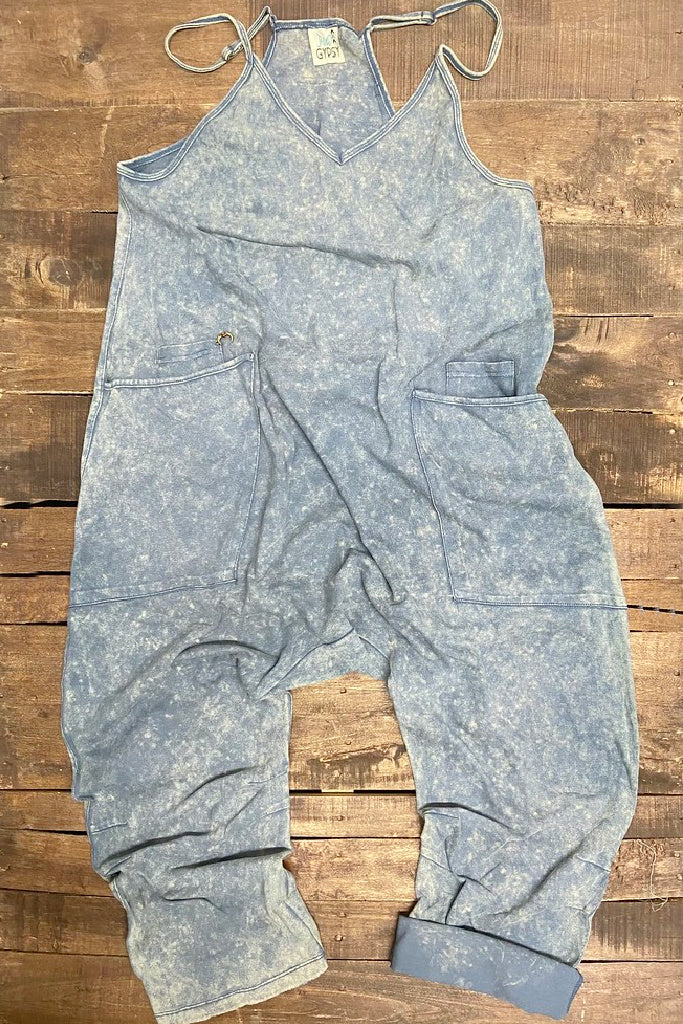 Can't Miss This Romper - Vintage Denim