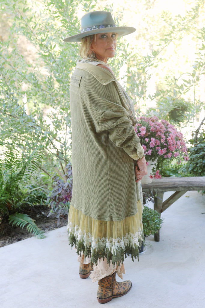 In the Moment Duster - Vintage Olive