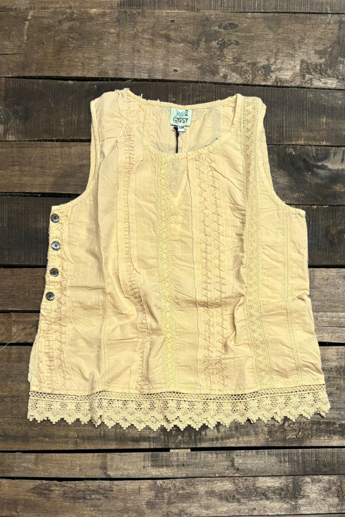 Walk The Line Tank - Tan
