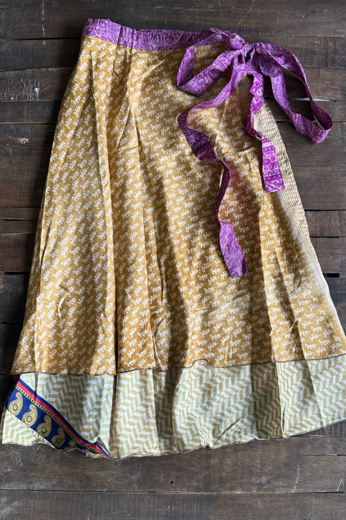 Sari Sunrise Long Wrap Skirt