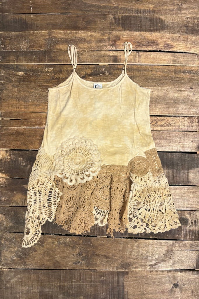 Squared Away Tank - Tea Stain
