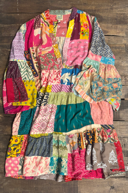 Patchwork Sunrise Tunic - Multi JG-242