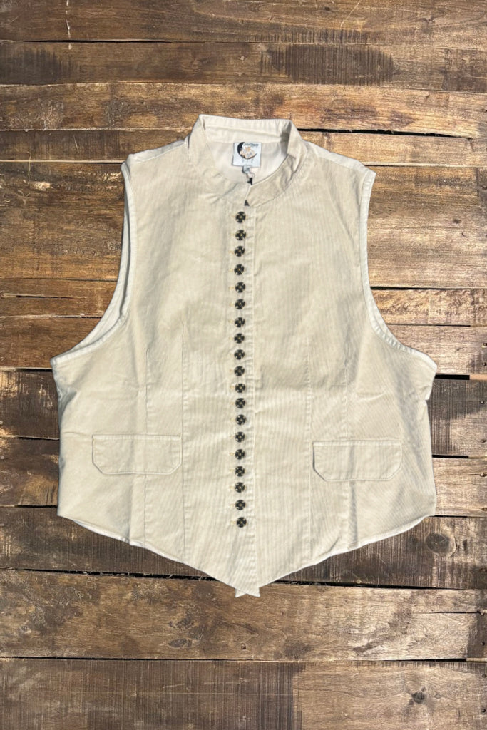 Mesmerized Vest -  Parchment Corduroy