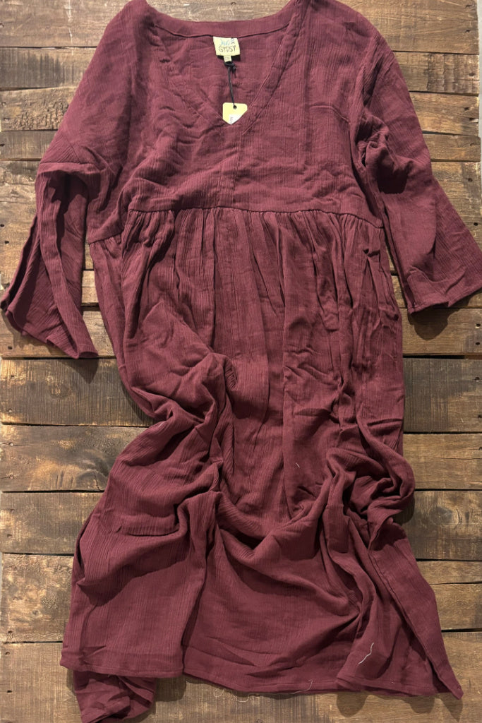 Breezy Afternoon Dress - Plum JG-159