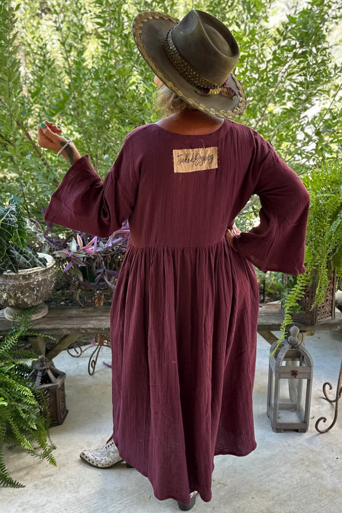 Breezy Afternoon Dress - Plum JG-159