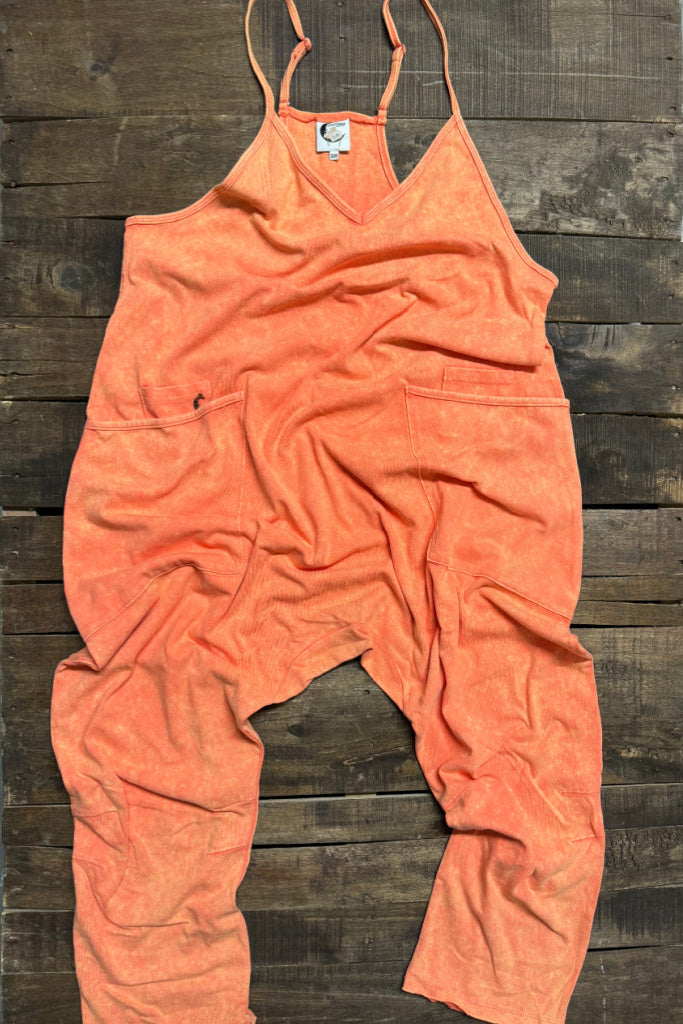 Can't Miss This Romper - Tangerine