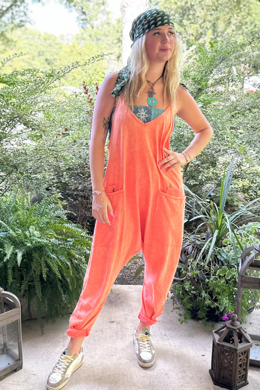 Can't Miss This Romper - Tangerine