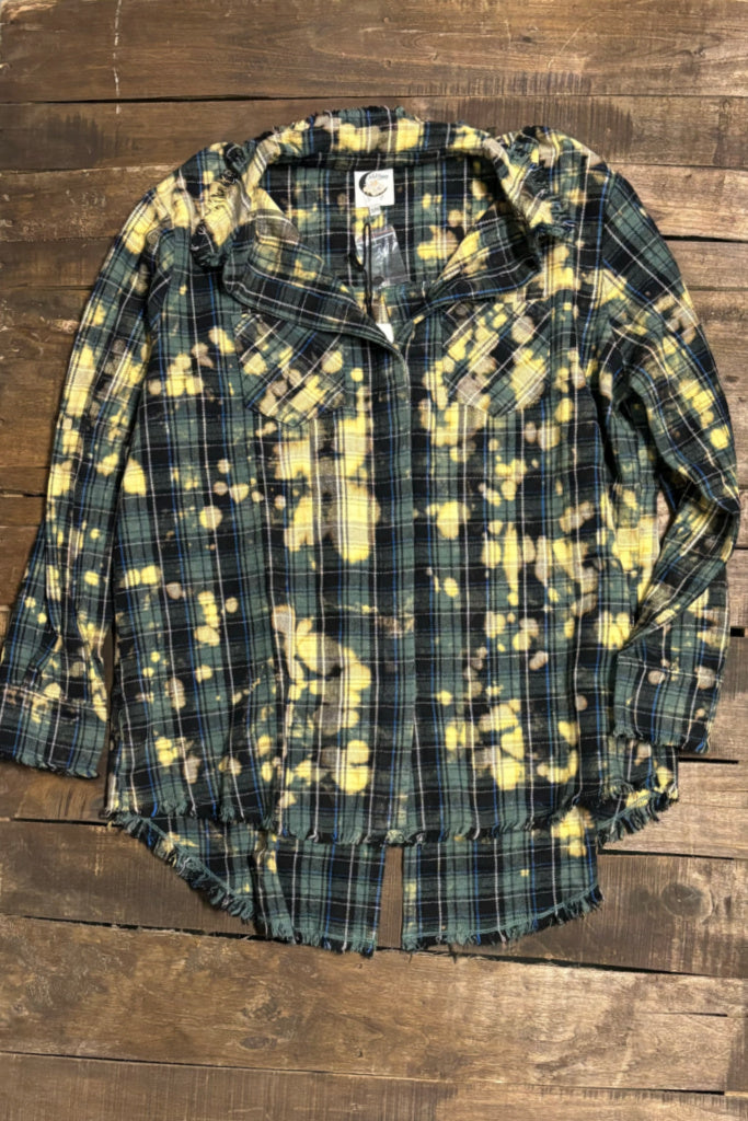 Crisp Morning Air Flannel - Emerald/Black