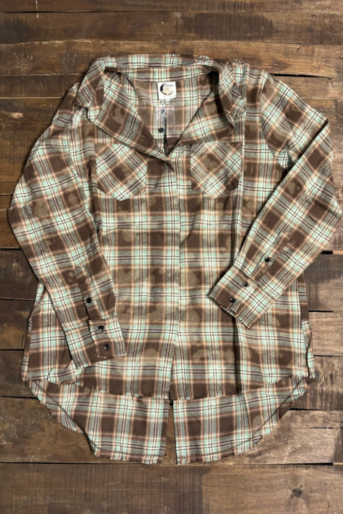 Crisp Morning Air Flannel - Mint Chocolate