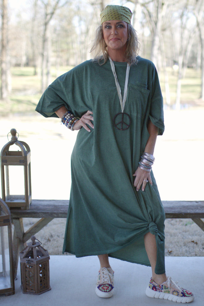 Cute Comfort Dress - Emerald