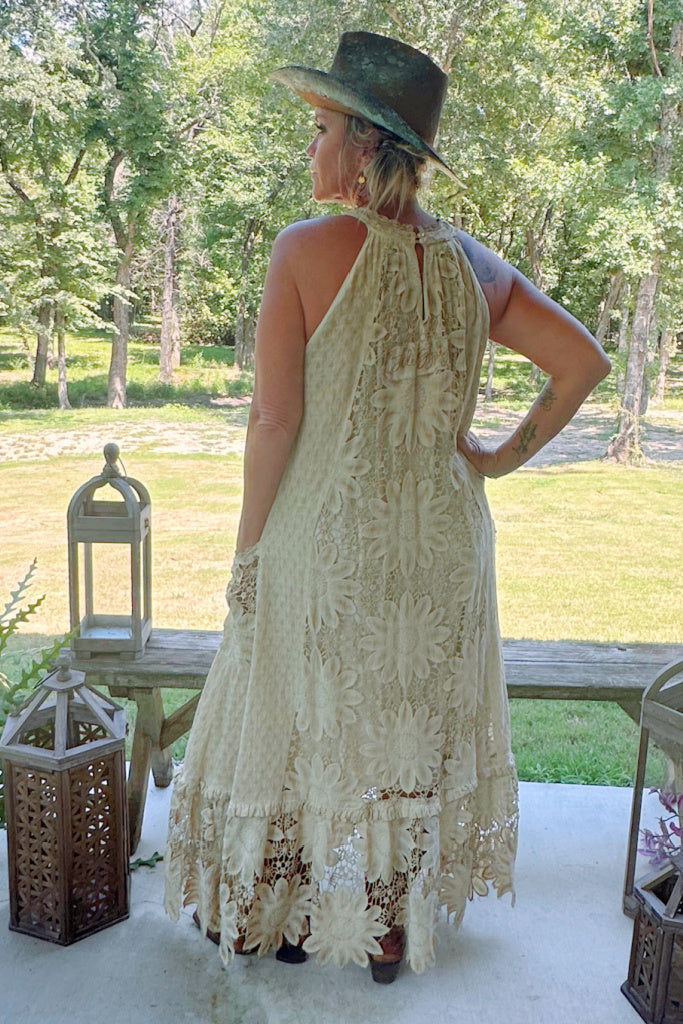 Daisy Dreaming Dress - Vintage Tea Stain