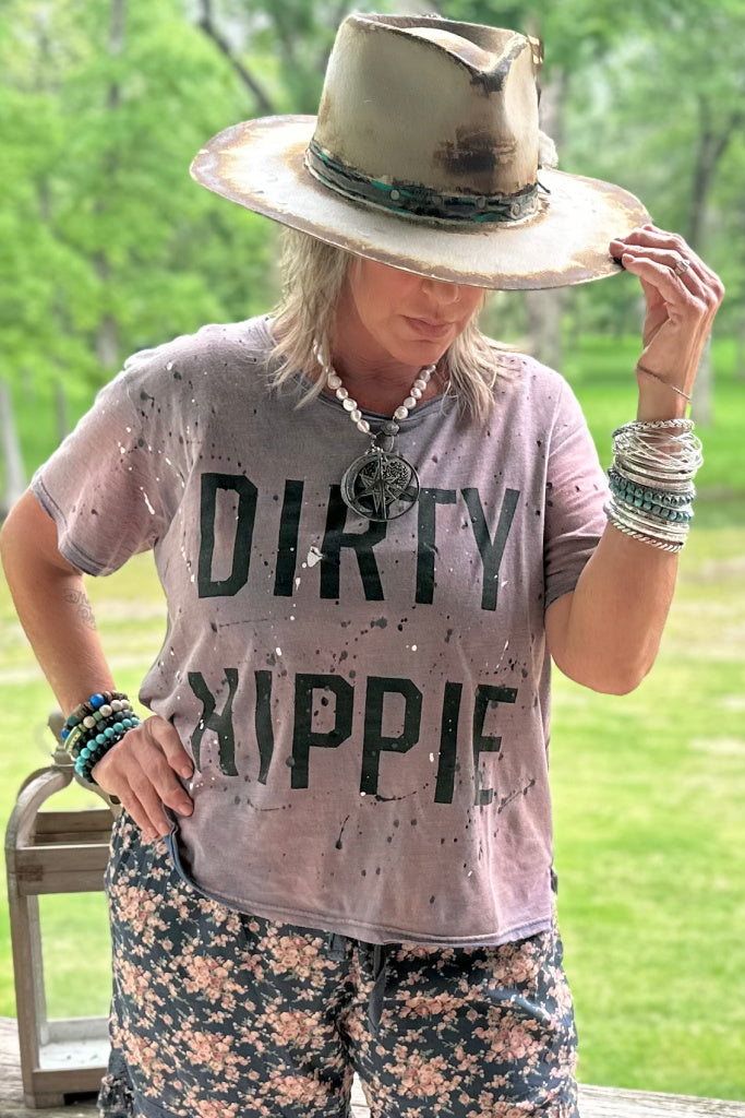 Dirty Hippie Tee - Vintage Navy