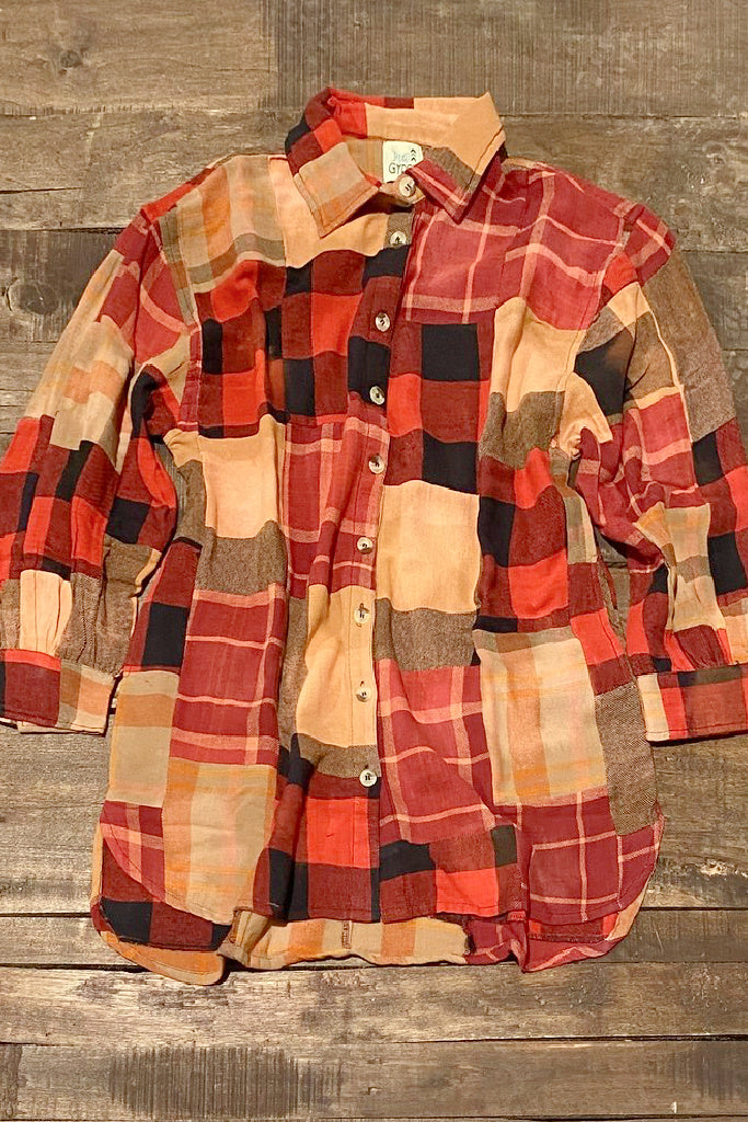 Harvest Moon Plaid Shirt - Scarlet