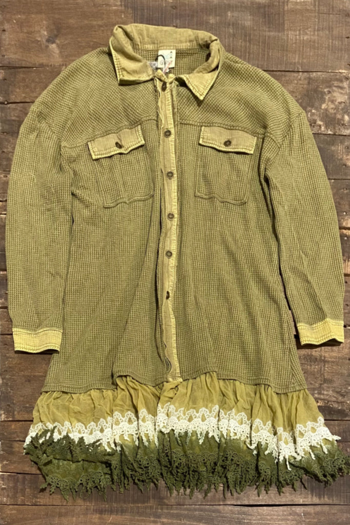 In the Moment Duster - Vintage Olive