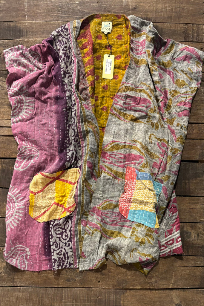 Kantha Sunrise Kimono - JG-155