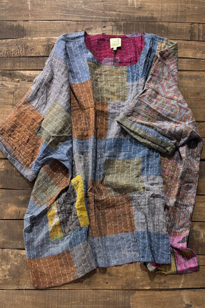 Kantha Sunrise Poncho - JG-158