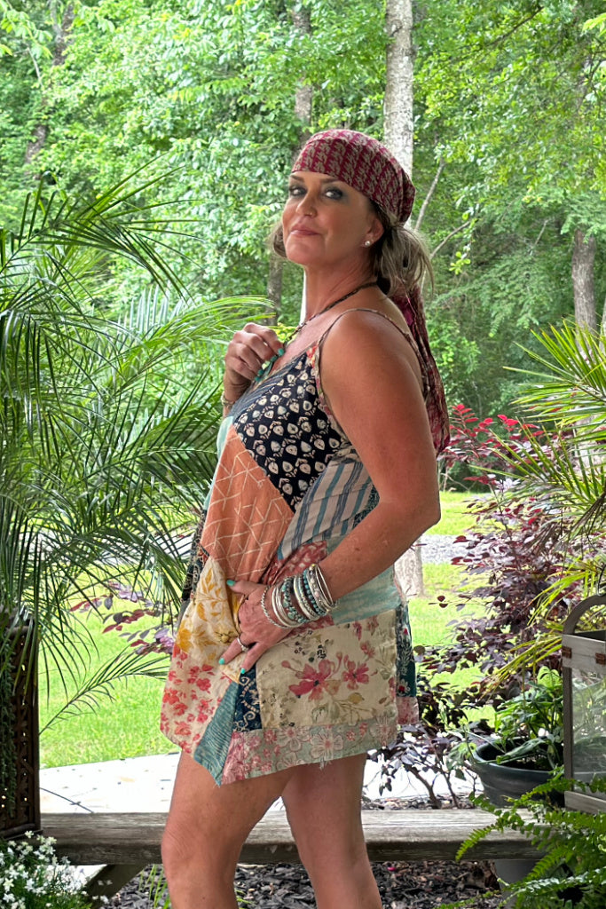 Patchwork Sunrise Tank - Multi JG-219