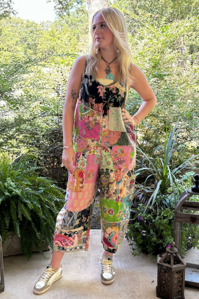 Patchwork Garden Overalls