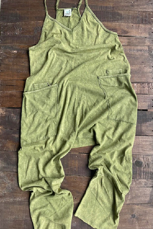 Can't Miss This Romper - Vintage Chartreuse