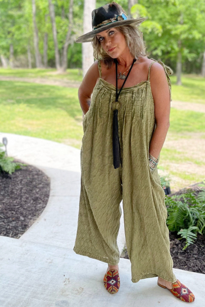 Bittersweet Romper - Vintage Olive